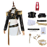 Kpop Demon Hunters Mira Cosplay Costume Golden Black Golden Dance Halloween Suit ACcosplay